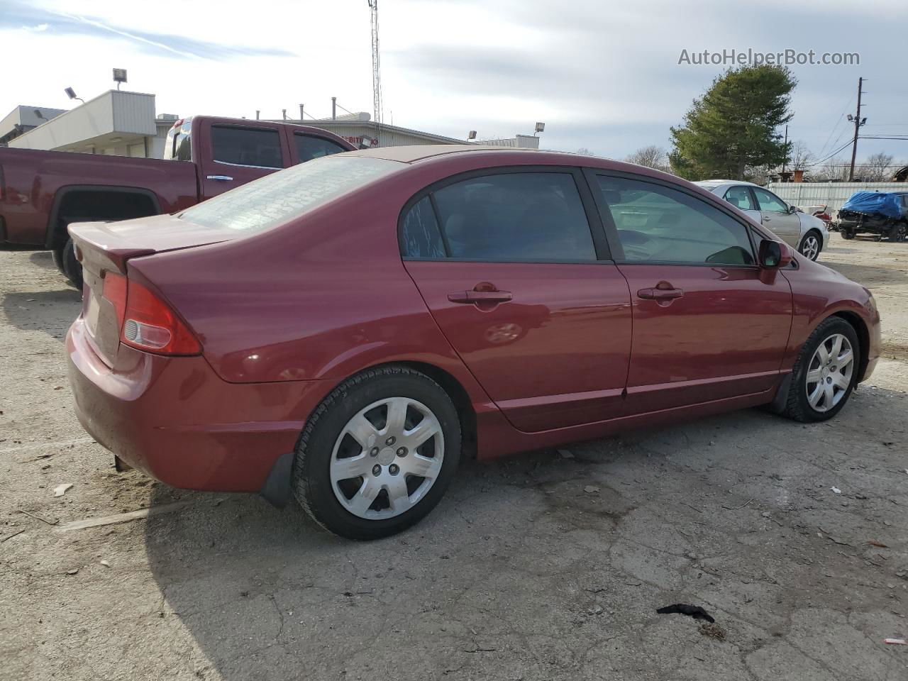 2008 Honda Civic Lx Red vin: 1HGFA16558L081475