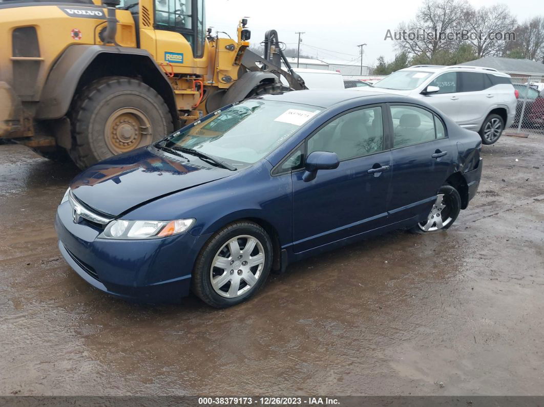 2008 Honda Civic Lx Blue vin: 1HGFA16558L113535