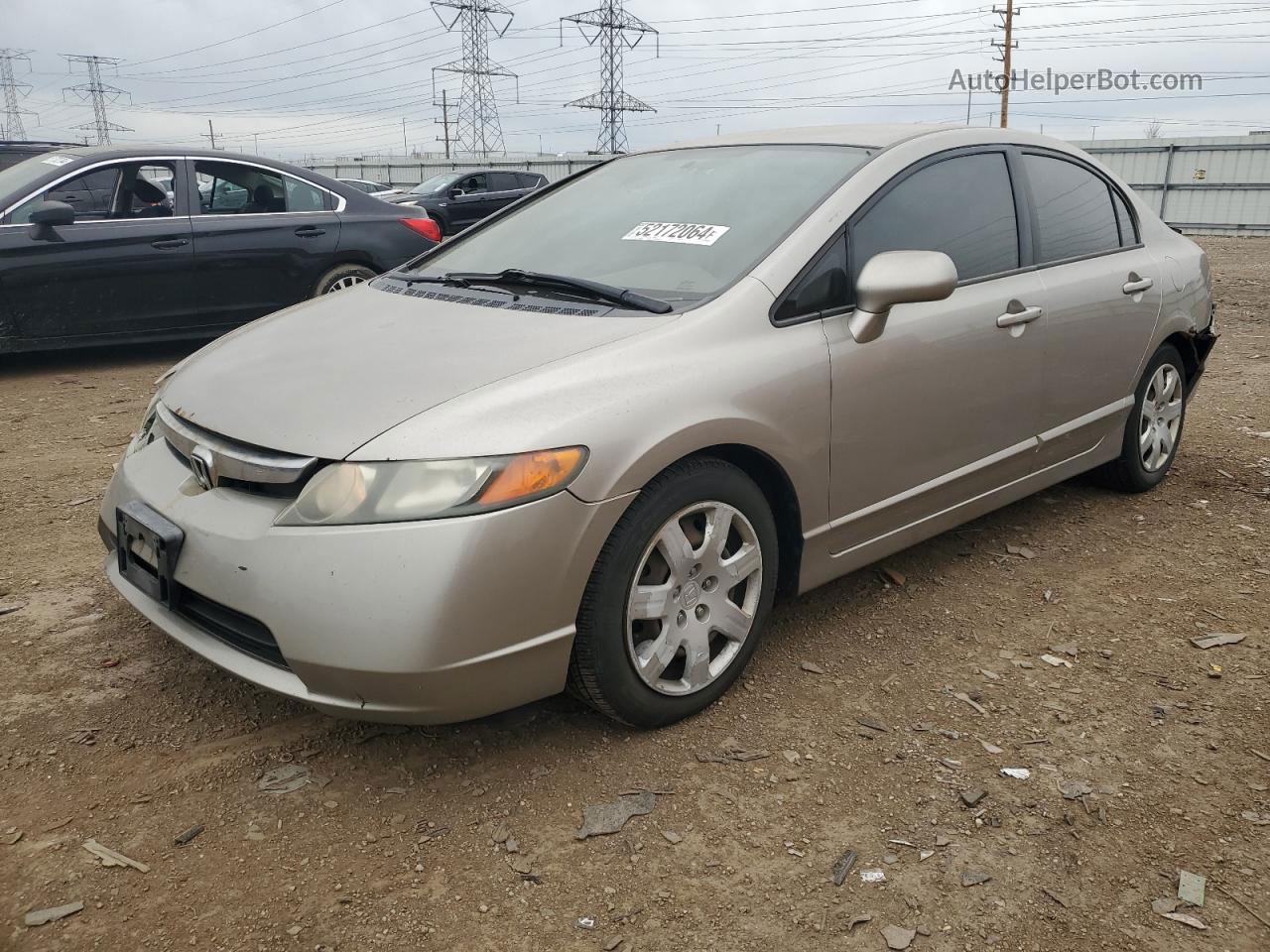 2006 Honda Civic Lx Beige vin: 1HGFA16566L033125