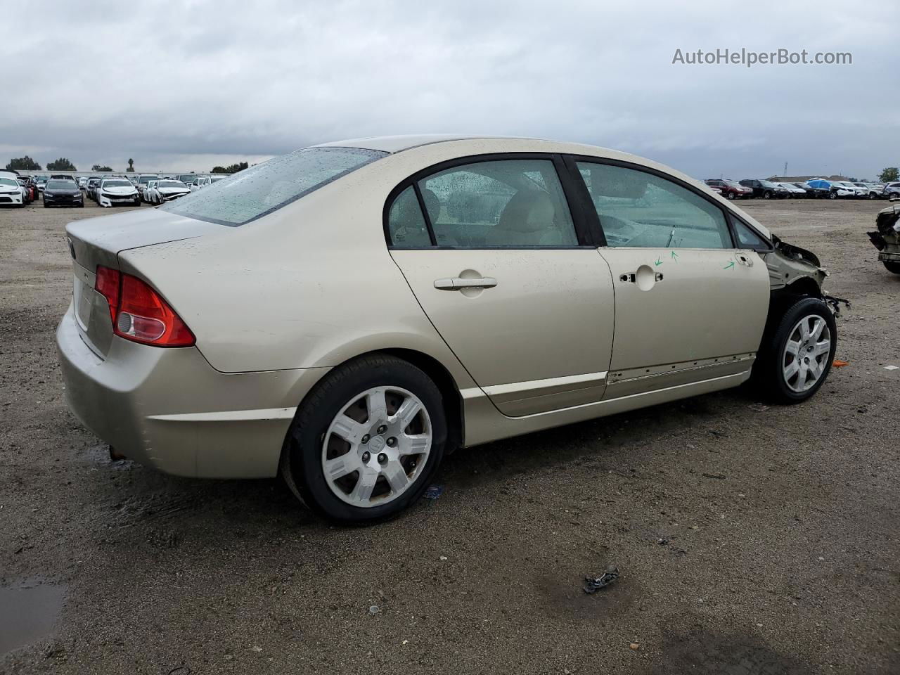 2008 Honda Civic Lx Cream vin: 1HGFA16568L063146