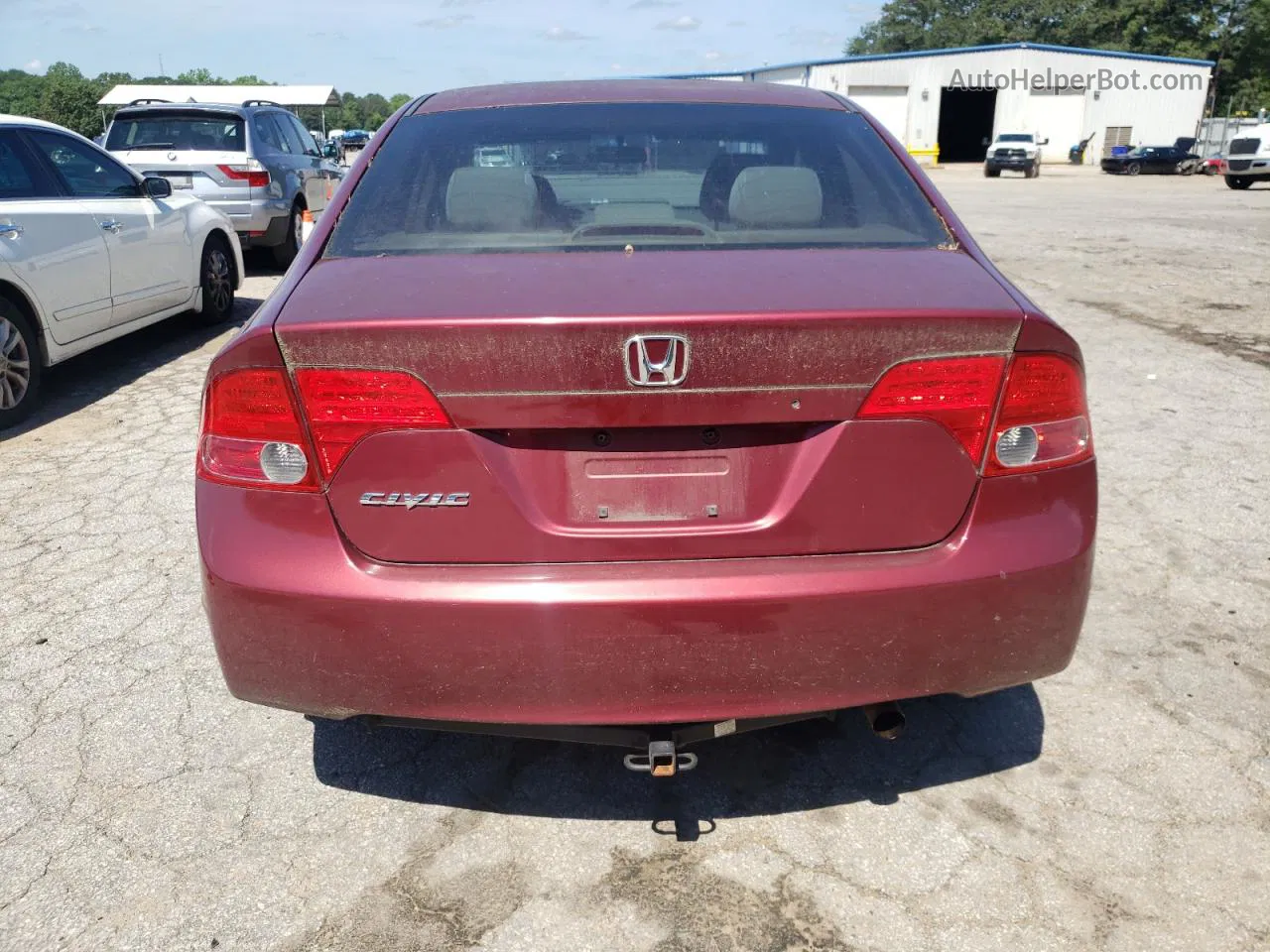 2008 Honda Civic Lx Burgundy vin: 1HGFA16568L118324