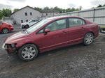 2006 Honda Civic Lx Burgundy vin: 1HGFA16576L056459