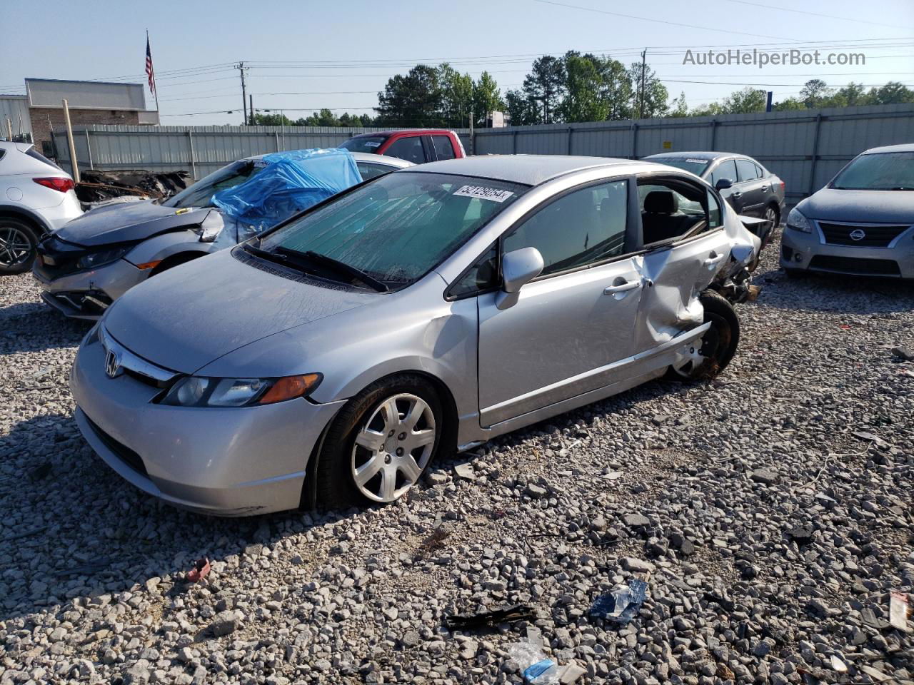 2006 Honda Civic Lx Серебряный vin: 1HGFA16576L116059