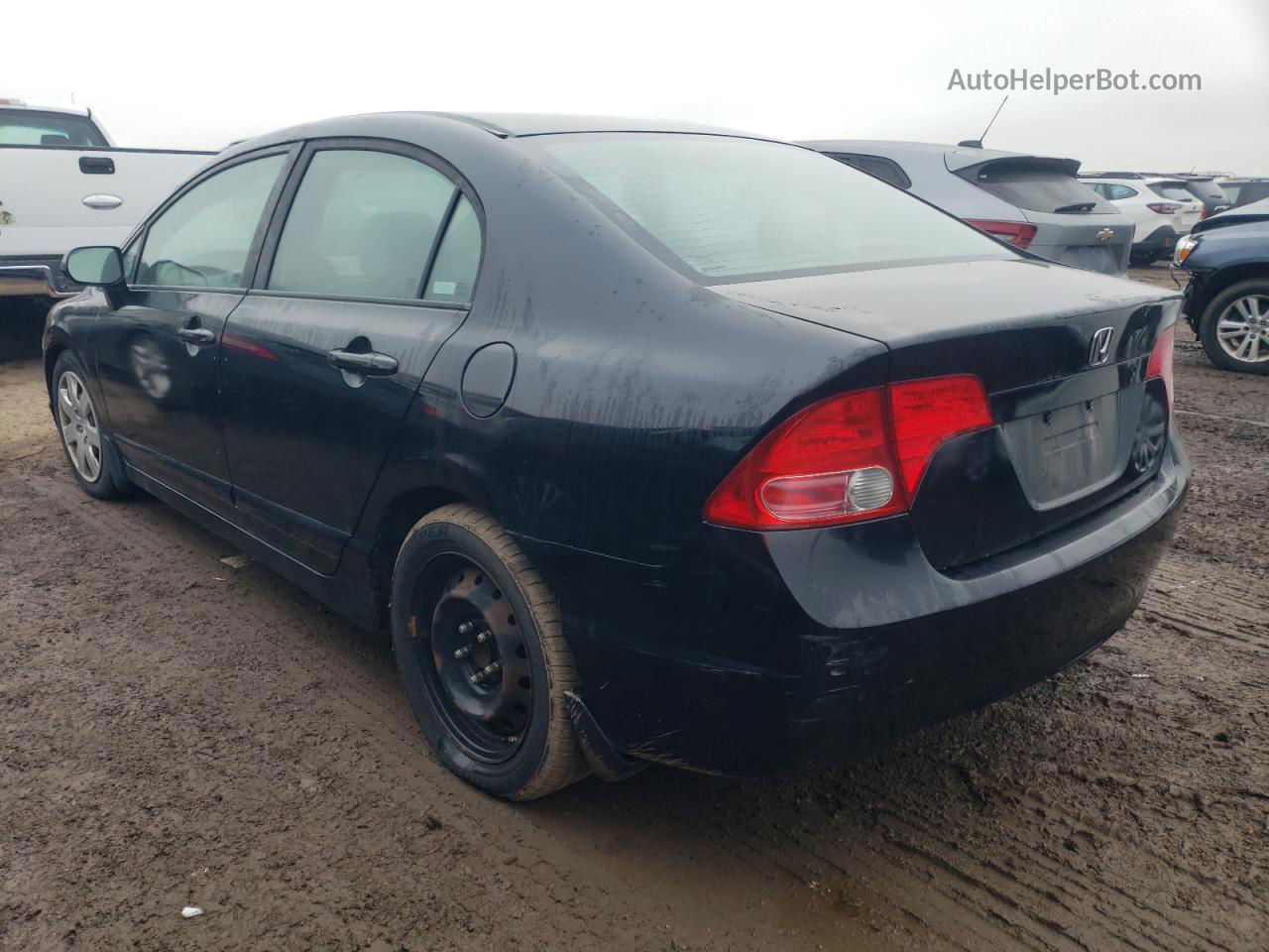 2008 Honda Civic Lx Black vin: 1HGFA16578L034805