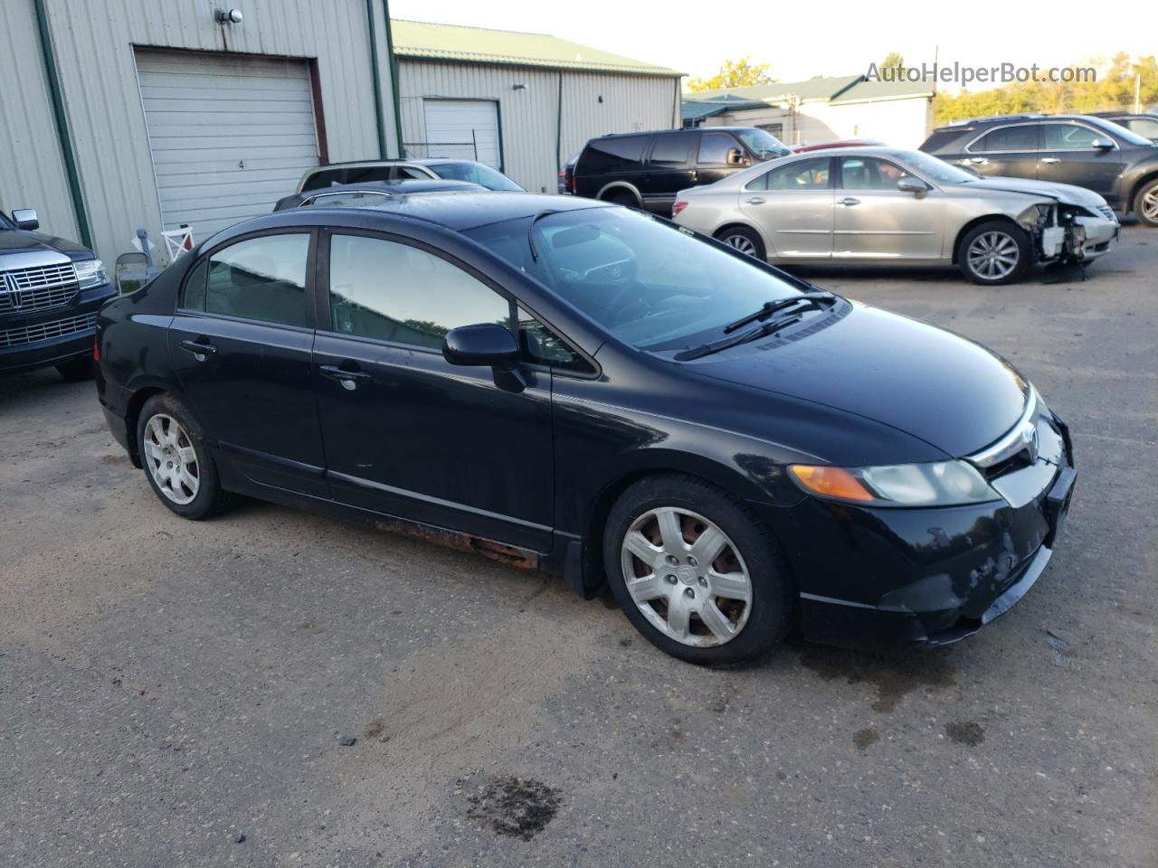 2008 Honda Civic Lx Black vin: 1HGFA16578L034903