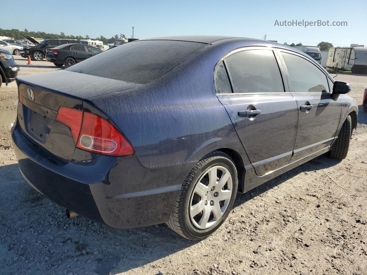 2008 Honda Civic Lx Blue vin: 1HGFA16578L051104