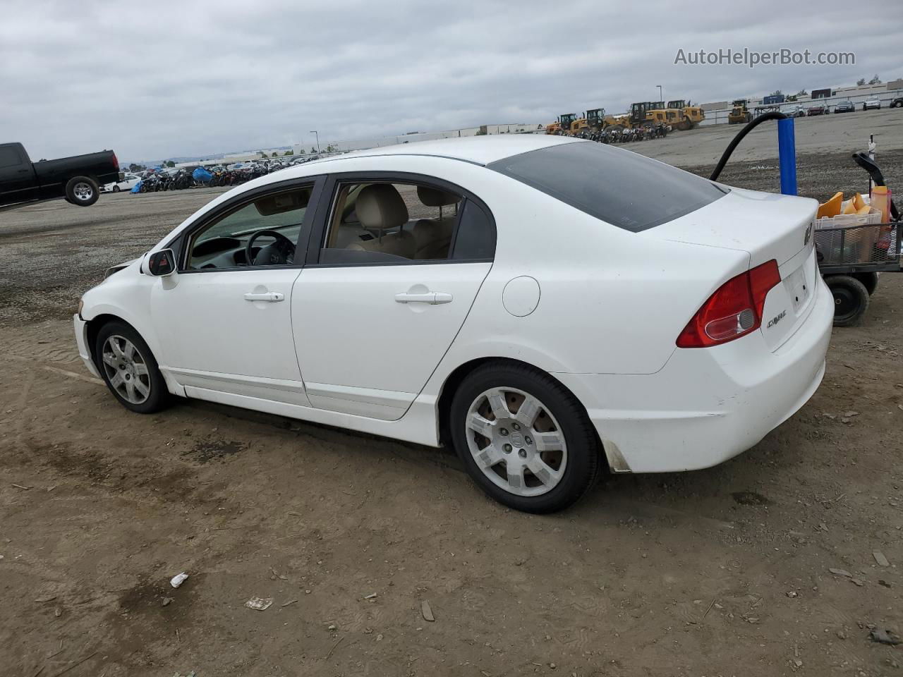 2008 Honda Civic Lx White vin: 1HGFA16578L053323