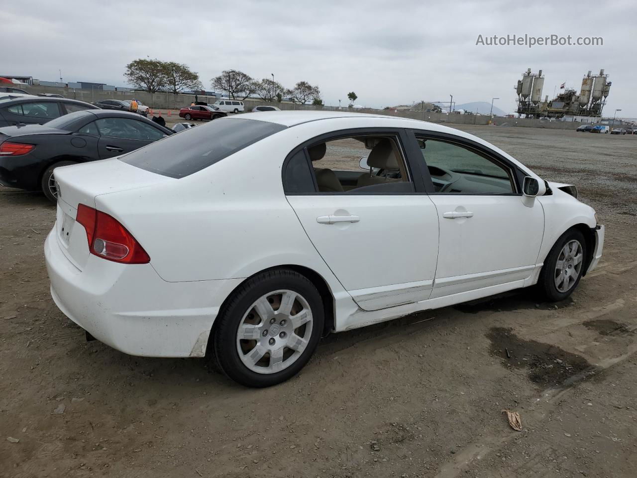 2008 Honda Civic Lx White vin: 1HGFA16578L053323