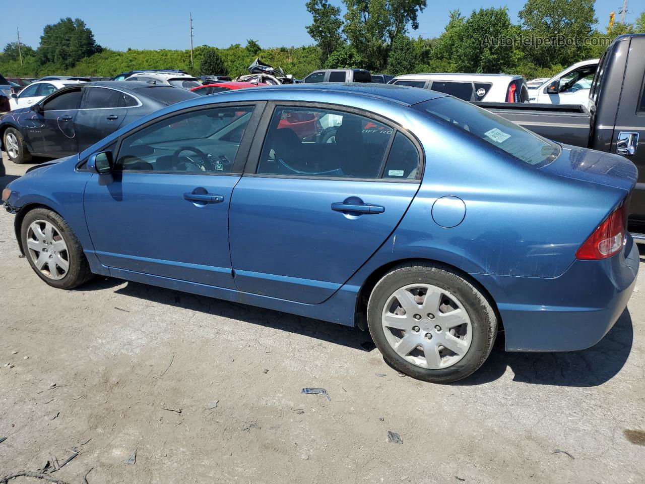 2008 Honda Civic Lx Blue vin: 1HGFA16578L079632