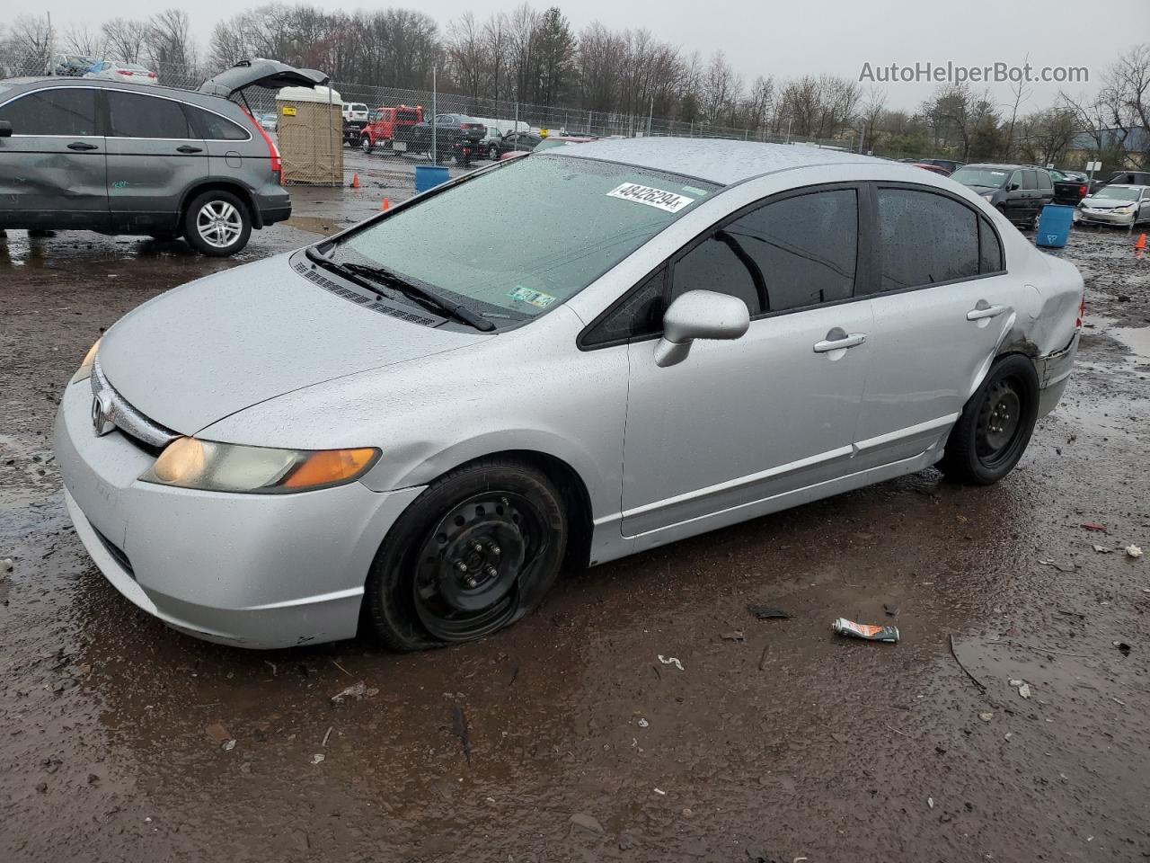 2008 Honda Civic Lx Silver vin: 1HGFA16578L086600