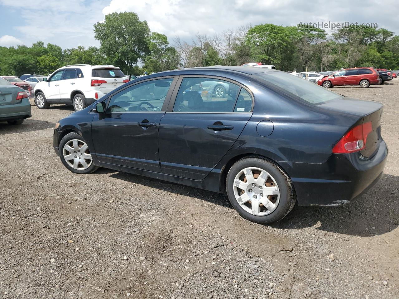 2008 Honda Civic Lx Black vin: 1HGFA16578L102715