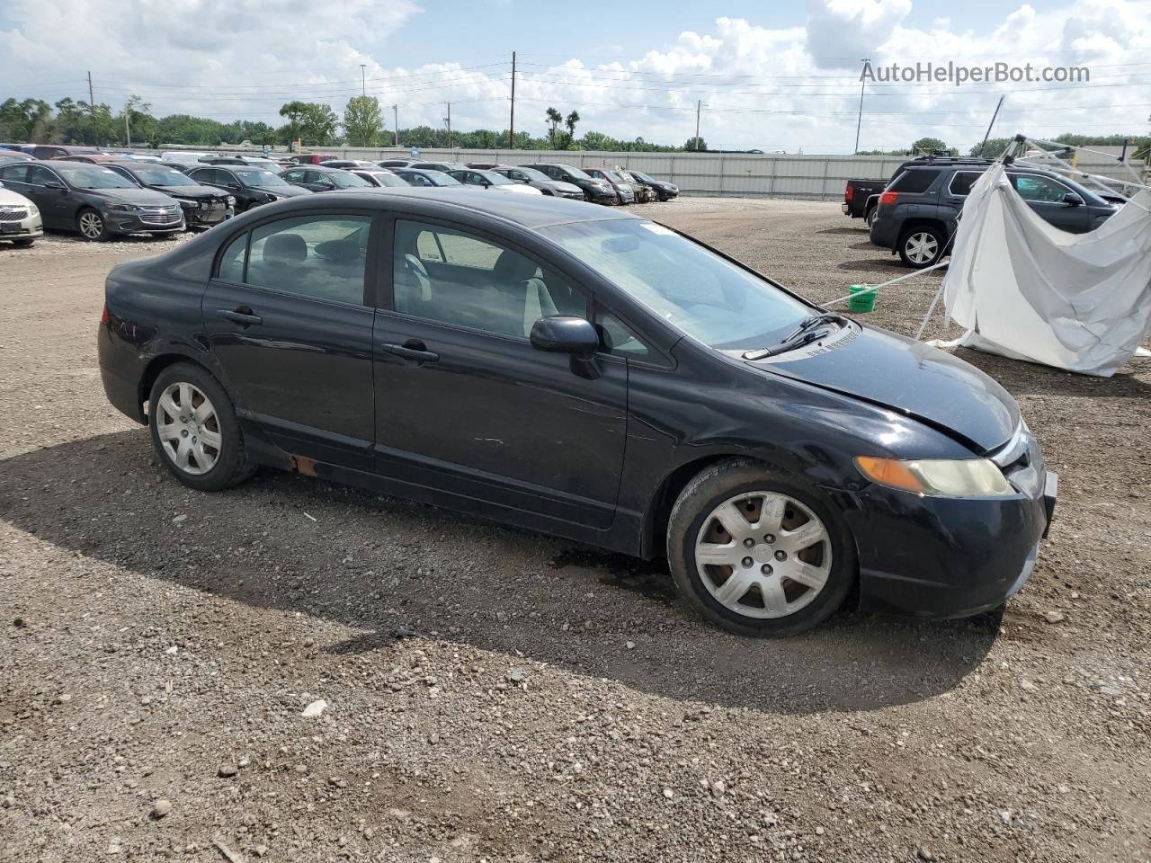 2008 Honda Civic Lx Black vin: 1HGFA16578L102715