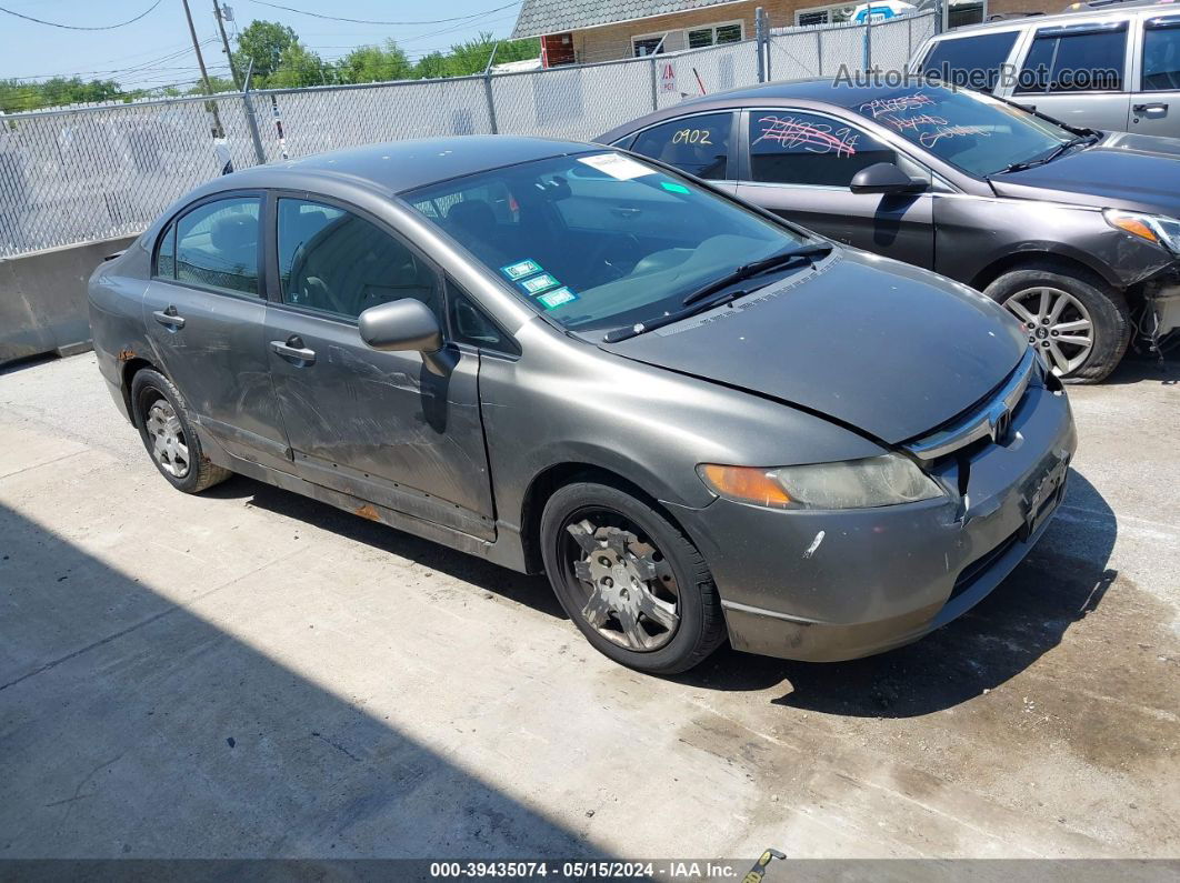 2008 Honda Civic Lx Gray vin: 1HGFA16588L014417