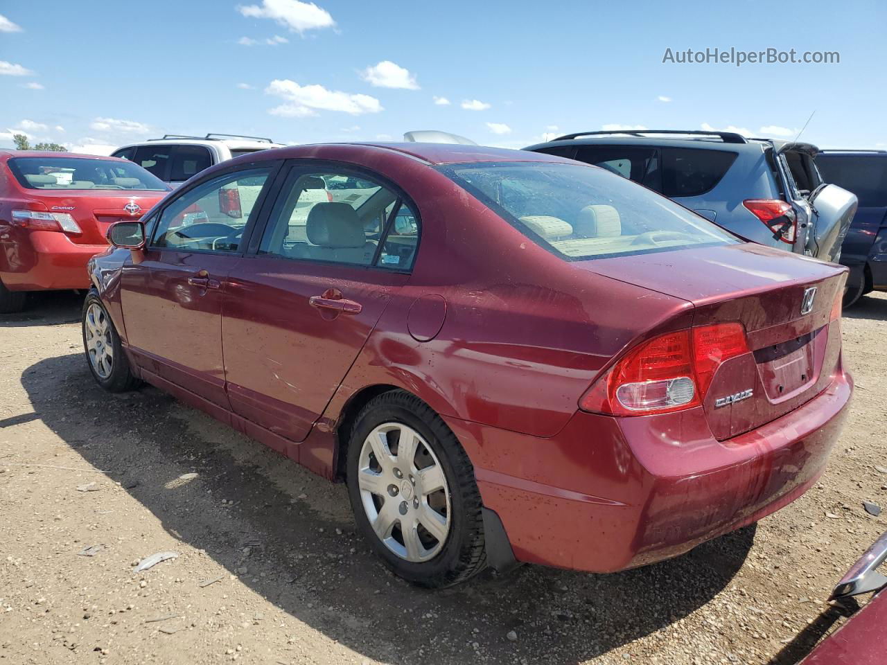 2008 Honda Civic Lx Красный vin: 1HGFA16588L027846