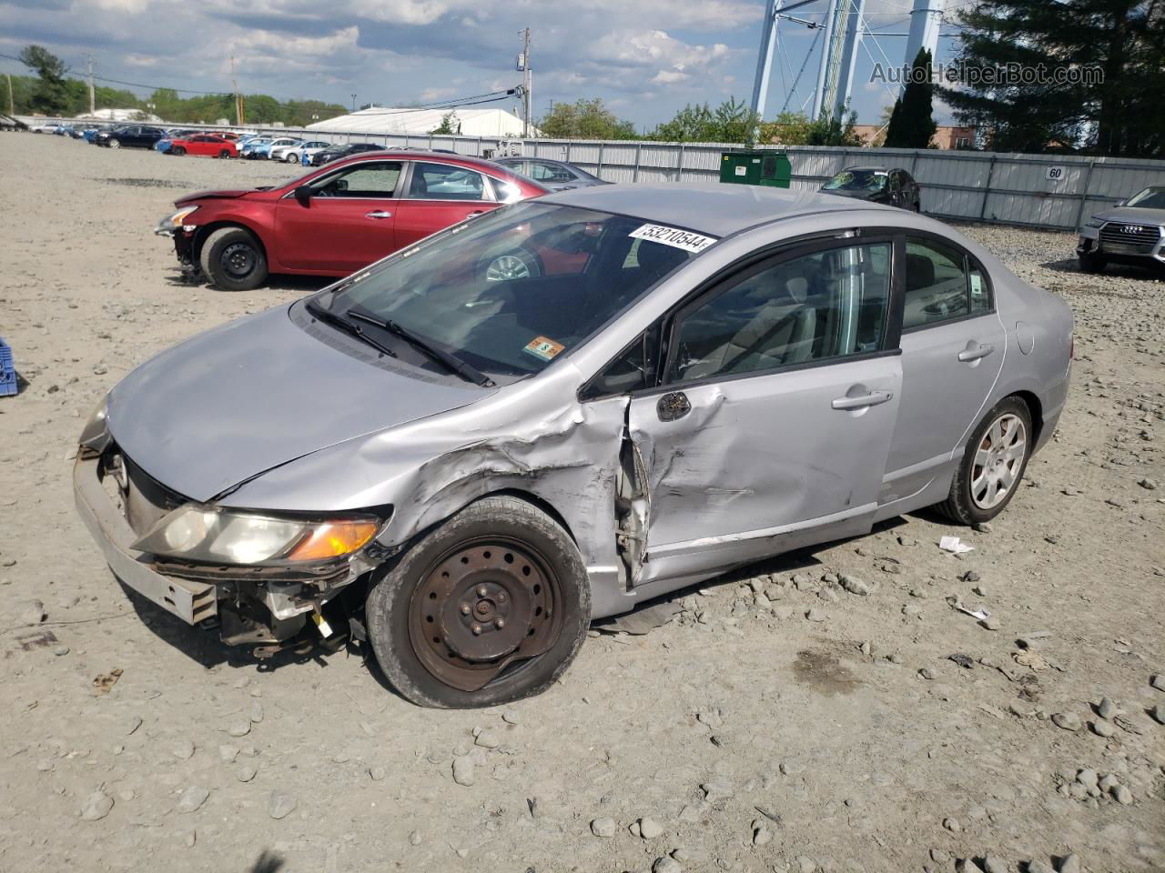 2008 Honda Civic Lx Серебряный vin: 1HGFA16588L031315