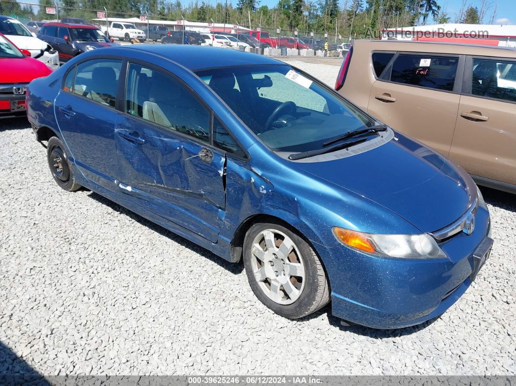 2008 Honda Civic Lx Blue vin: 1HGFA16588L039785