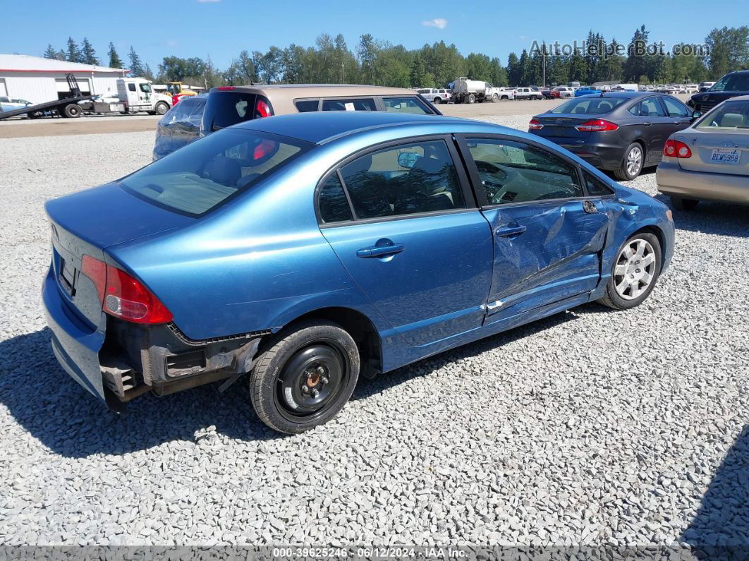 2008 Honda Civic Lx Blue vin: 1HGFA16588L039785