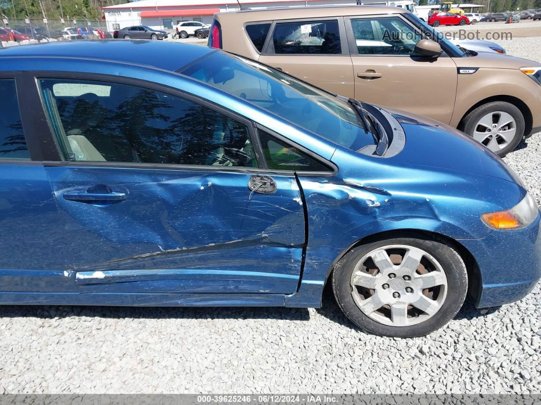 2008 Honda Civic Lx Blue vin: 1HGFA16588L039785