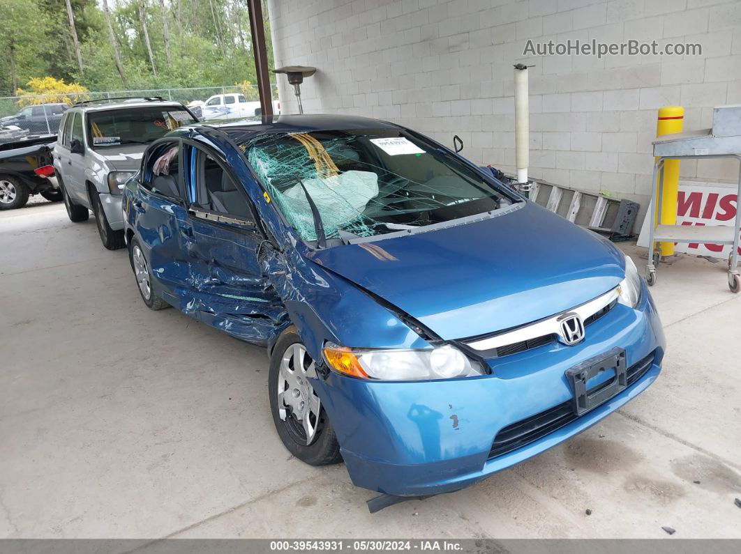 2008 Honda Civic Lx Blue vin: 1HGFA16588L044887