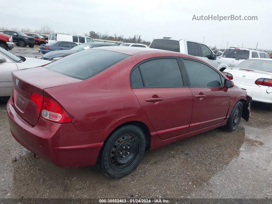 2008 Honda Civic Lx Red vin: 1HGFA16588L058918