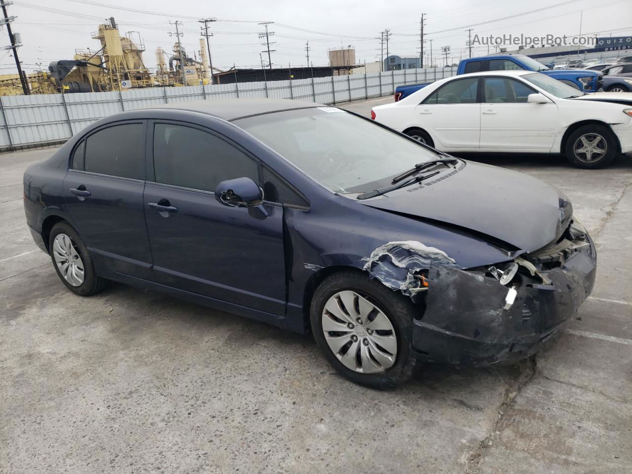 2008 Honda Civic Lx Blue vin: 1HGFA16588L076786