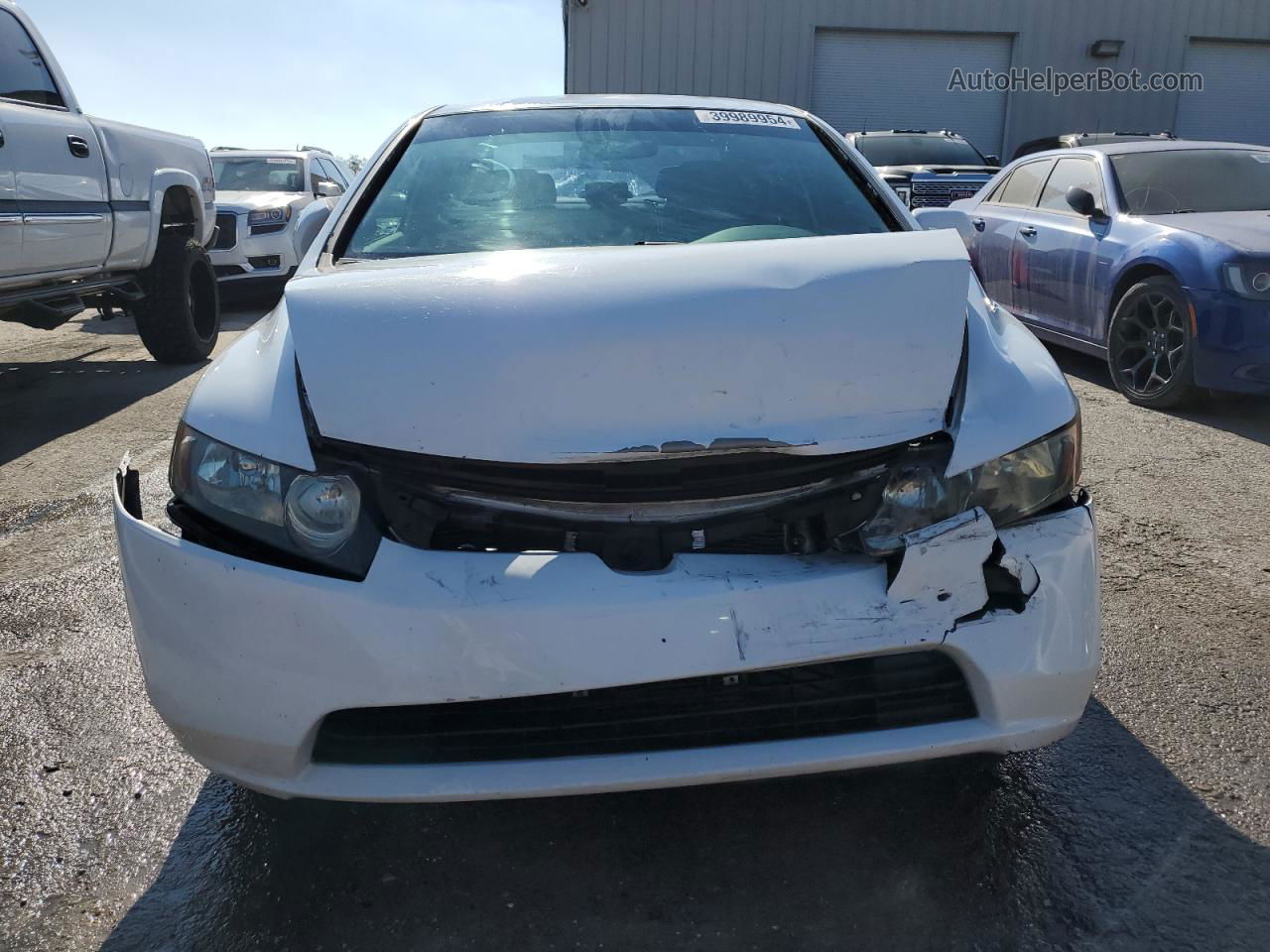 2008 Honda Civic Lx White vin: 1HGFA16588L112993