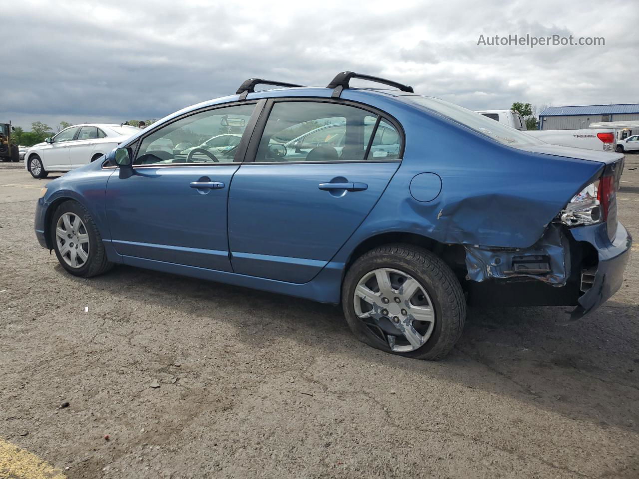 2008 Honda Civic Lx Blue vin: 1HGFA16598L008397