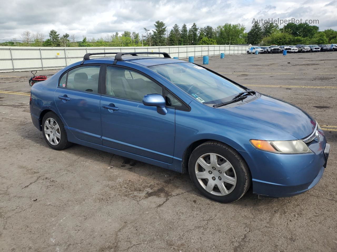 2008 Honda Civic Lx Blue vin: 1HGFA16598L008397