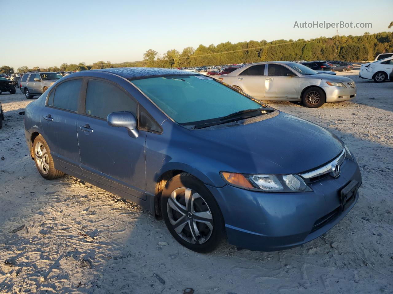 2008 Honda Civic Lx Blue vin: 1HGFA16598L018153