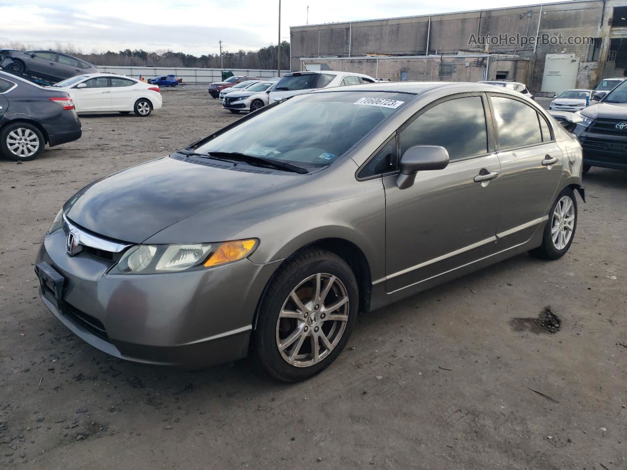 2008 Honda Civic Lx Gray vin: 1HGFA16598L031968