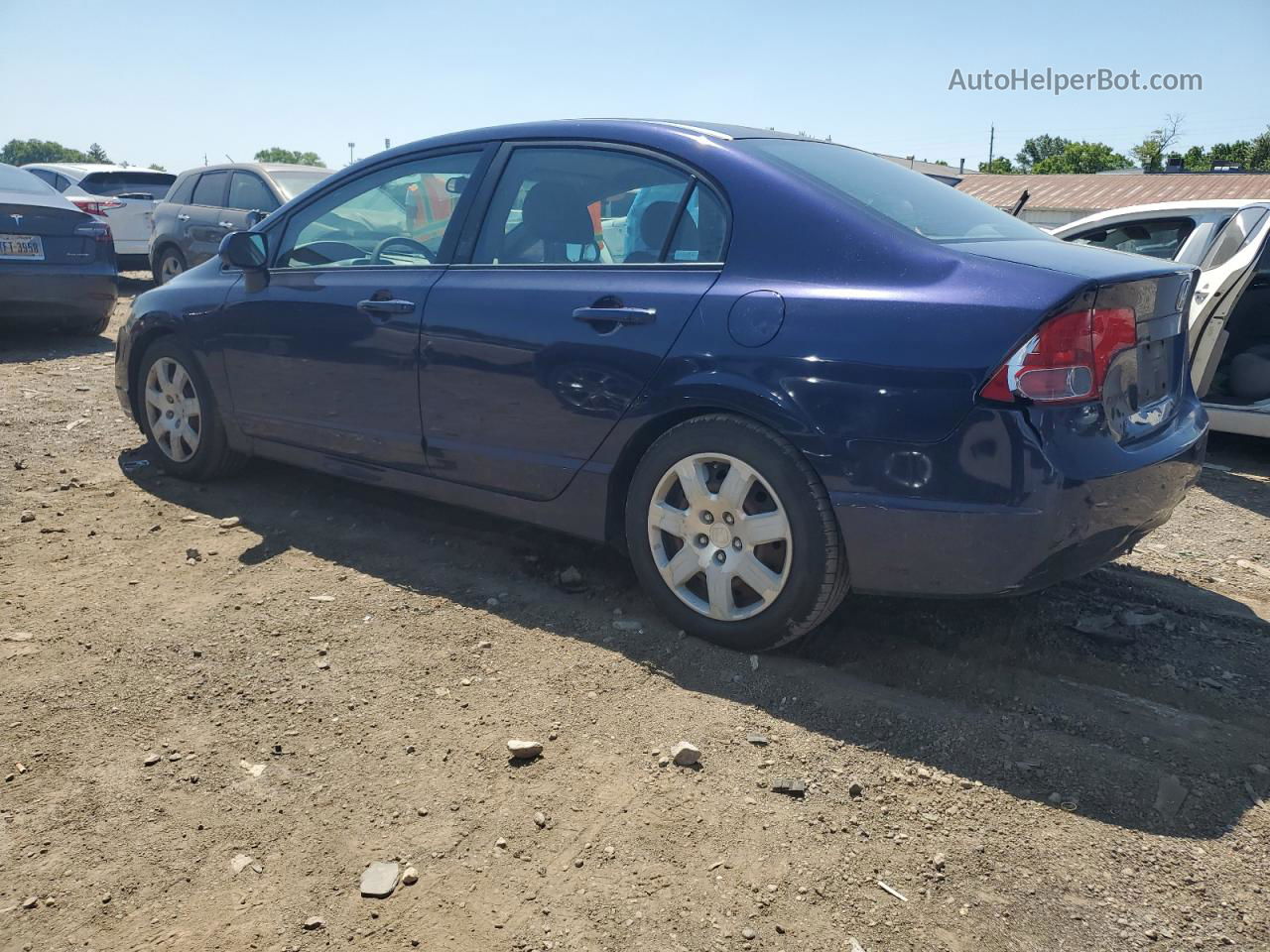 2008 Honda Civic Lx Blue vin: 1HGFA16598L085562