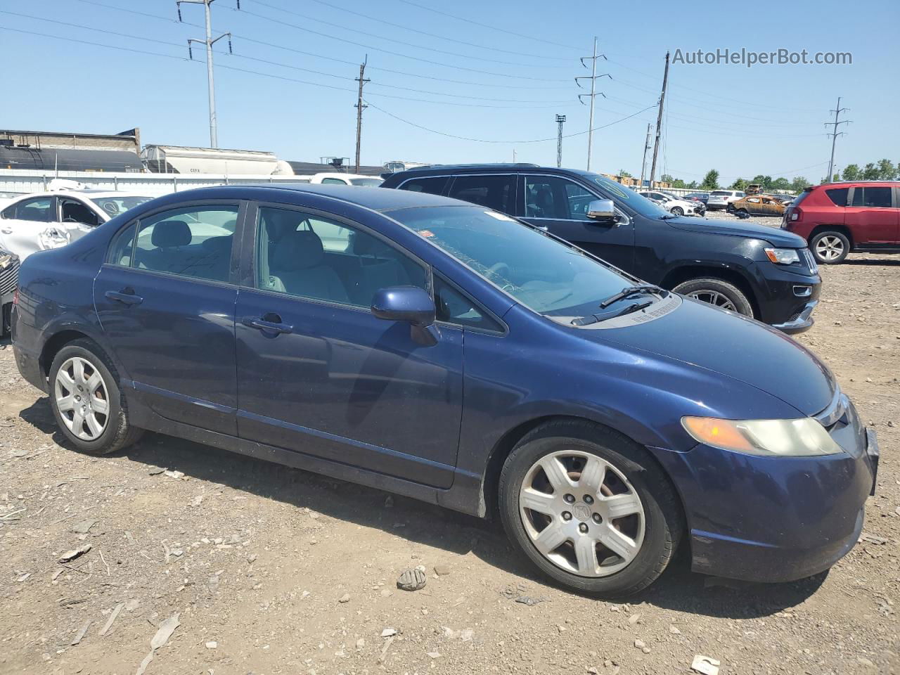 2008 Honda Civic Lx Blue vin: 1HGFA16598L085562