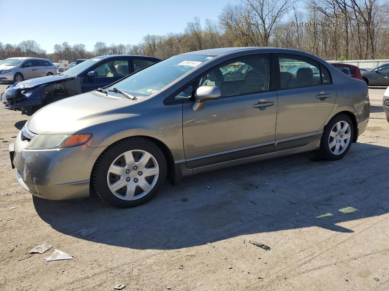 2008 Honda Civic Lx Gray vin: 1HGFA16598L098568