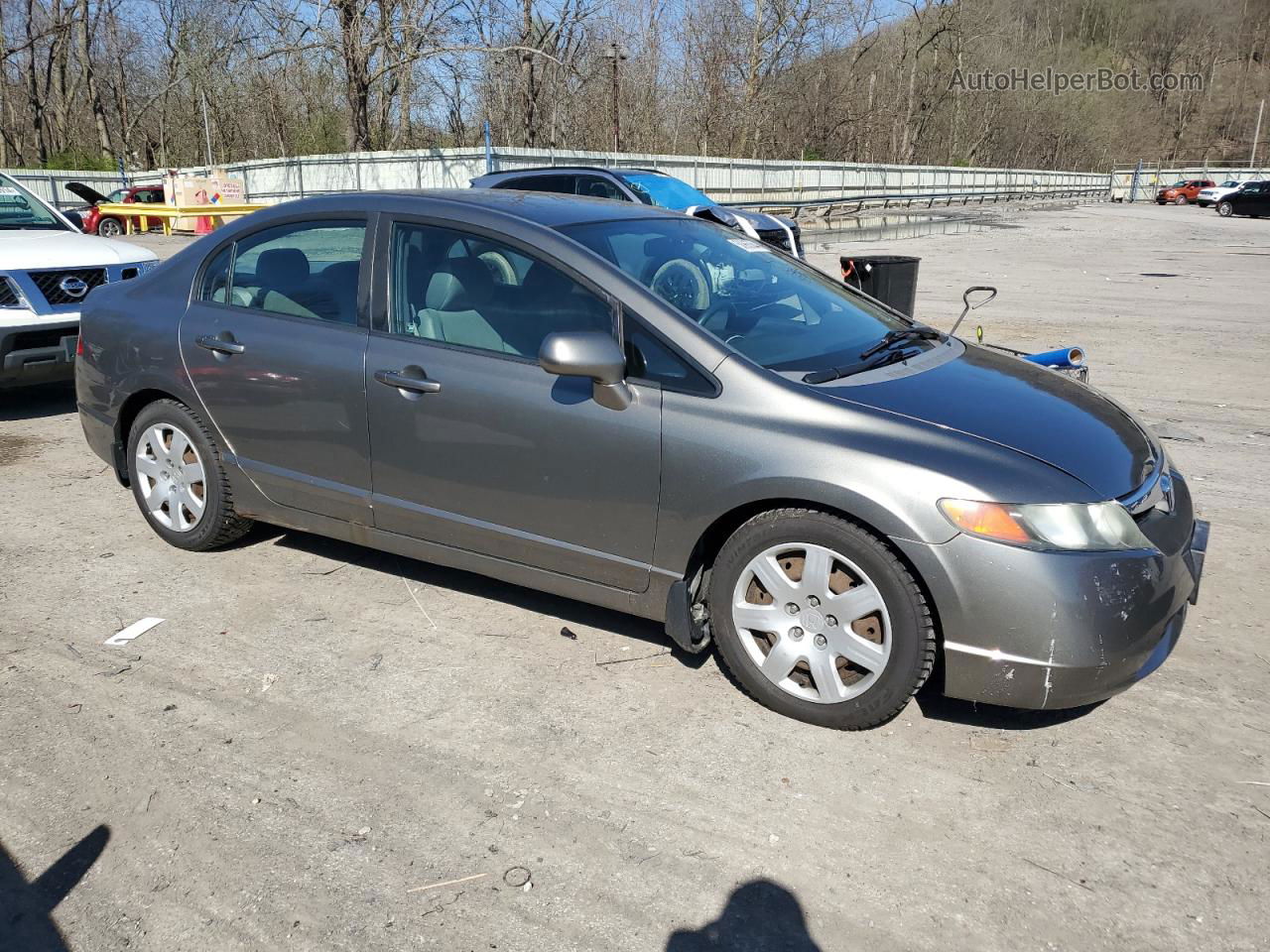 2008 Honda Civic Lx Gray vin: 1HGFA16598L098568