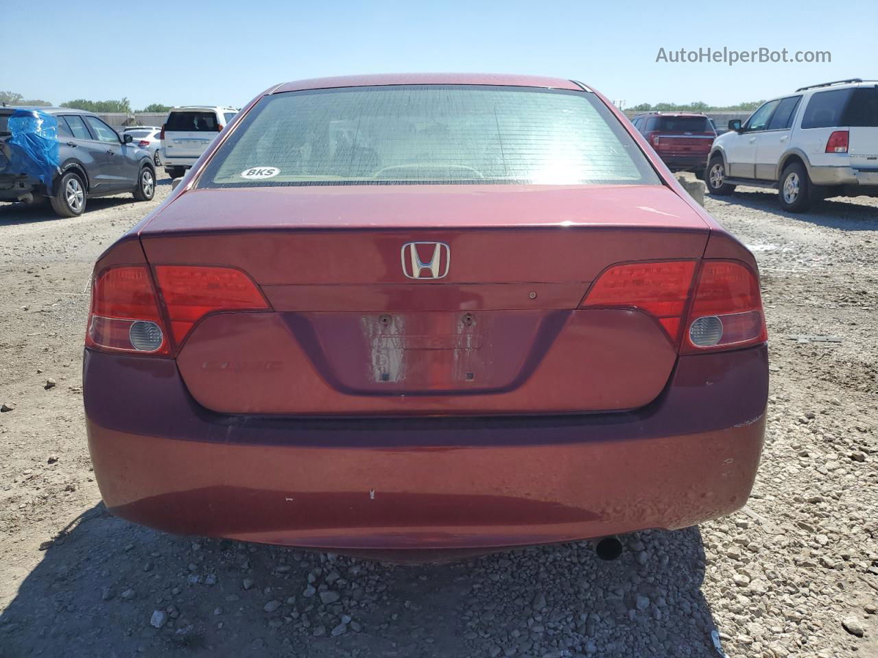 2008 Honda Civic Lx Red vin: 1HGFA16598L118320