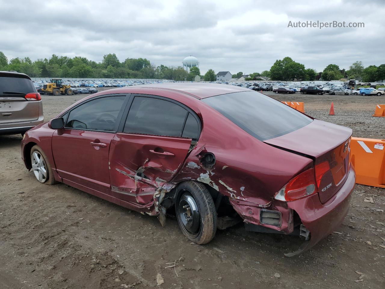 2006 Honda Civic Lx Burgundy vin: 1HGFA165X6L042359