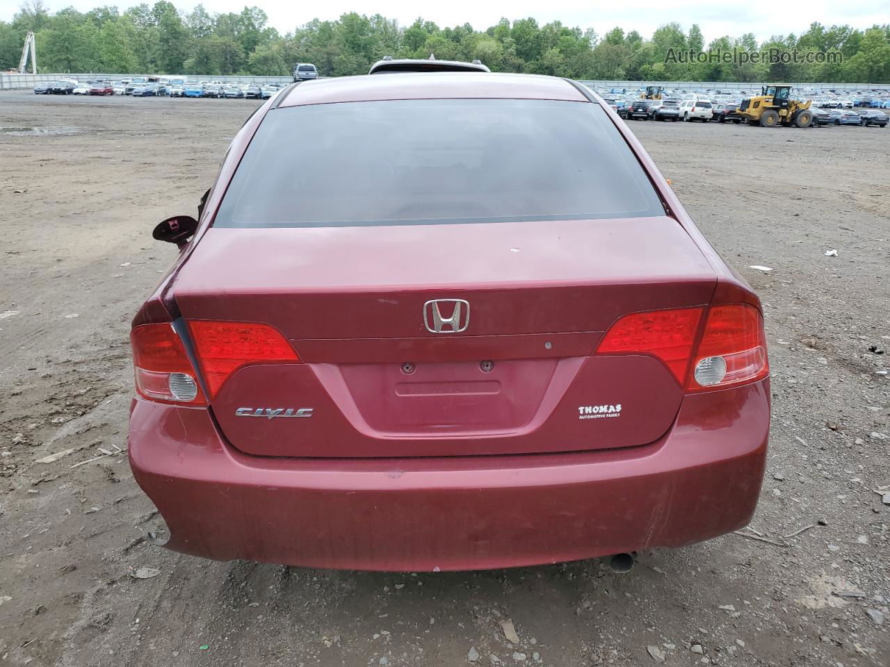 2006 Honda Civic Lx Burgundy vin: 1HGFA165X6L042359