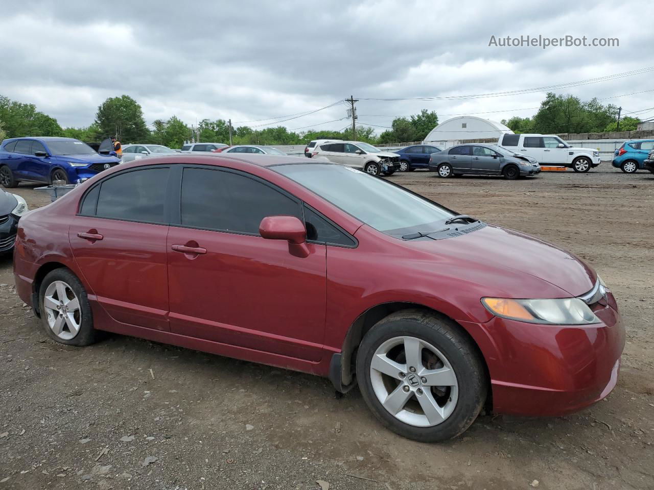 2006 Honda Civic Lx Burgundy vin: 1HGFA165X6L042359