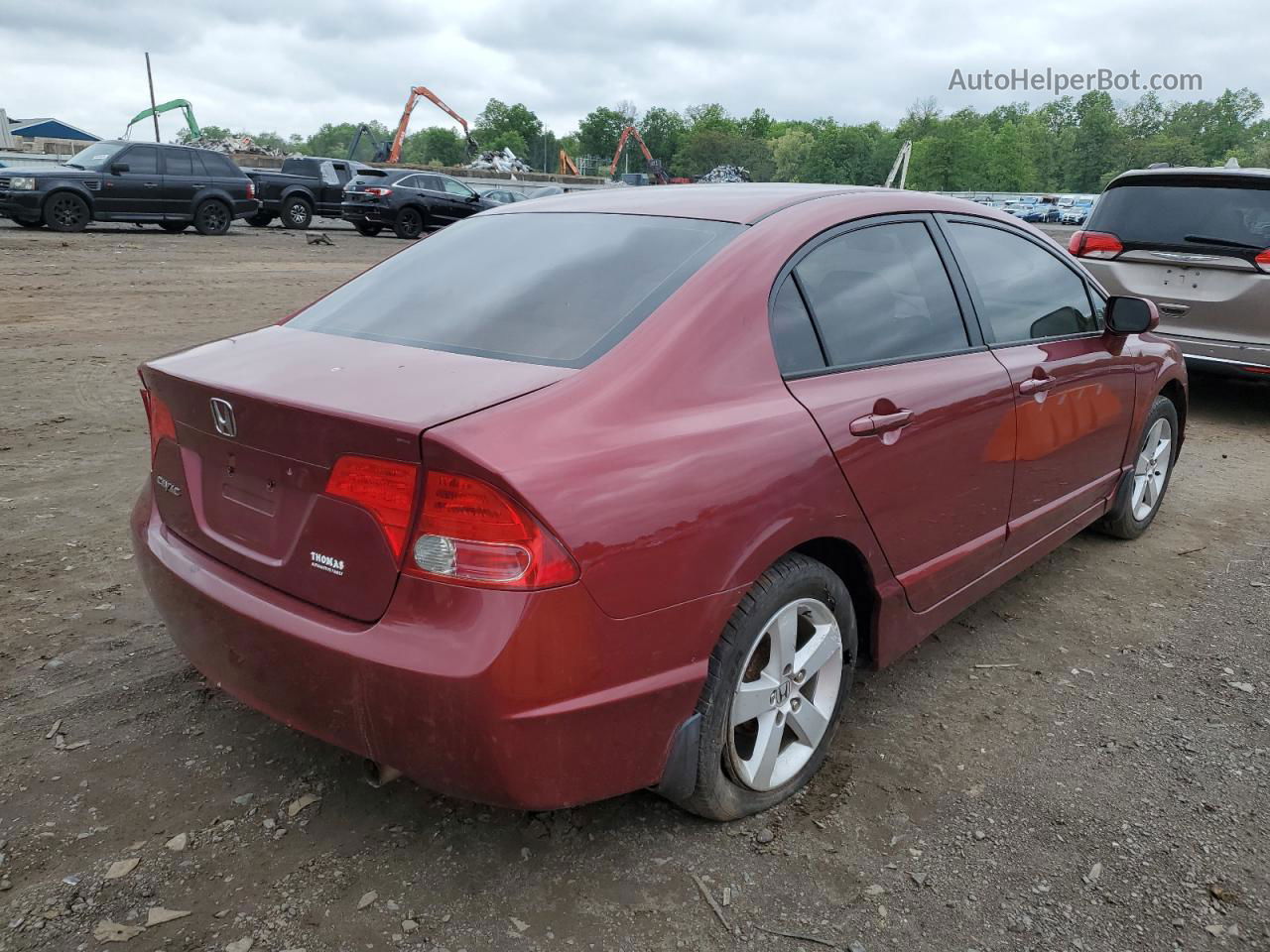 2006 Honda Civic Lx Бордовый vin: 1HGFA165X6L042359