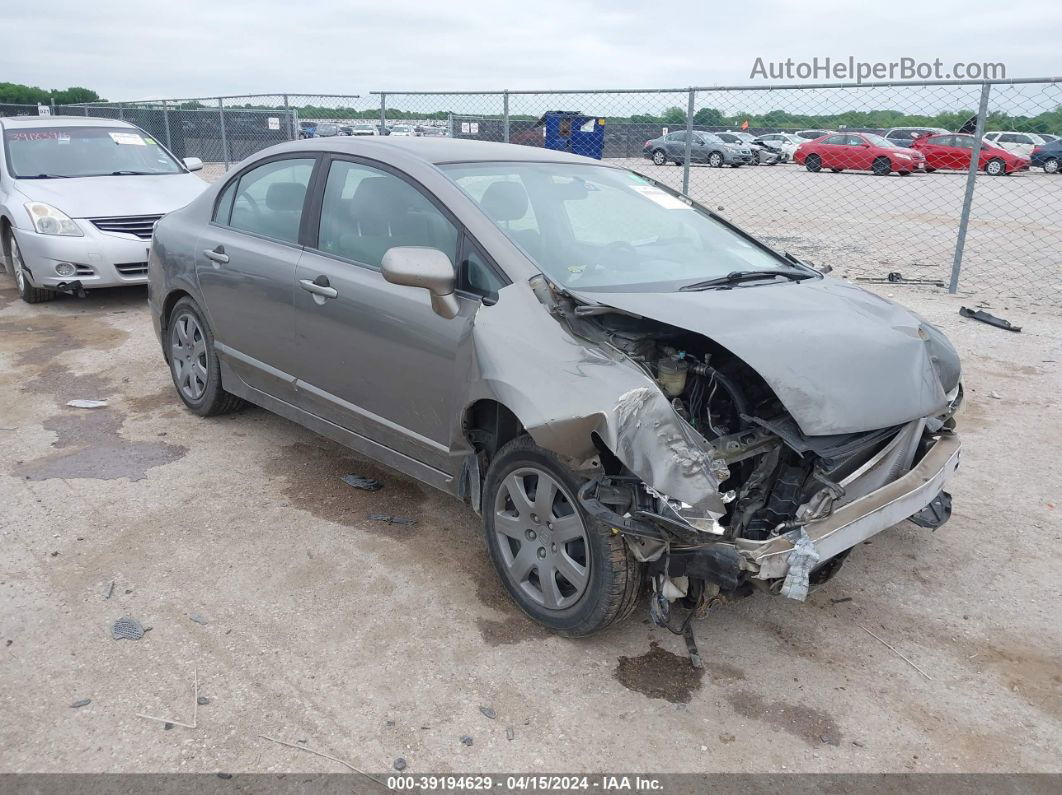 2008 Honda Civic Lx Gray vin: 1HGFA165X8L023264