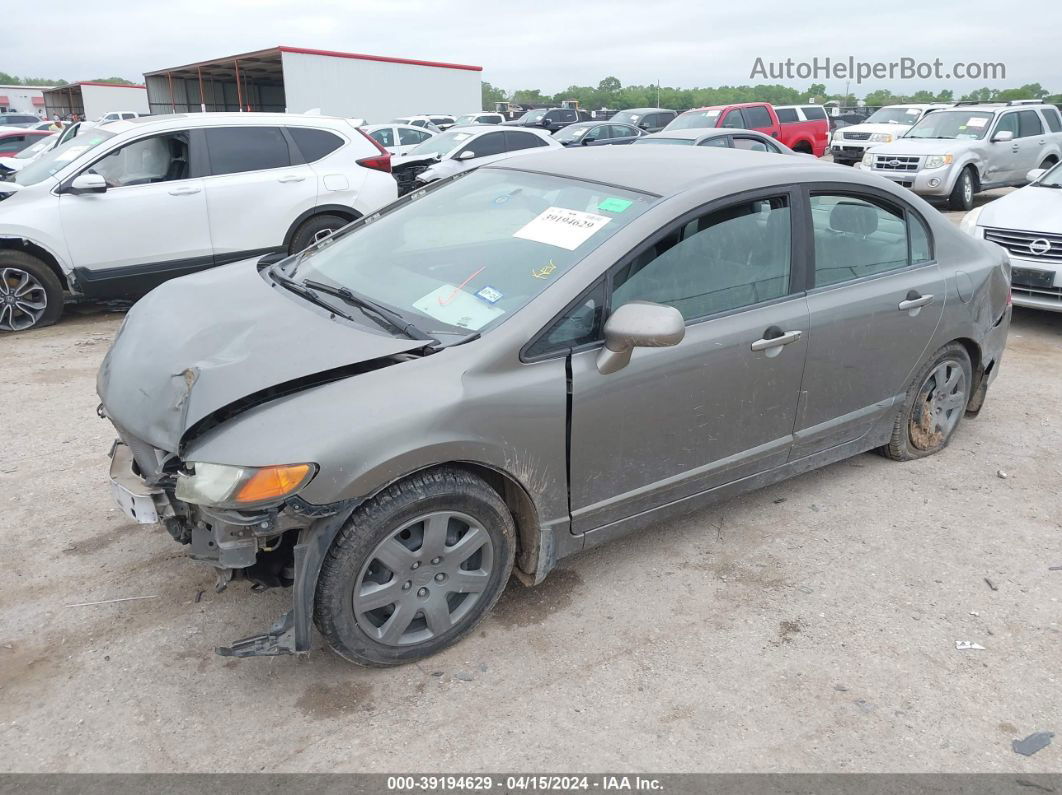 2008 Honda Civic Lx Gray vin: 1HGFA165X8L023264