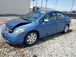 2008 Honda Civic Lx Blue vin: 1HGFA165X8L032188