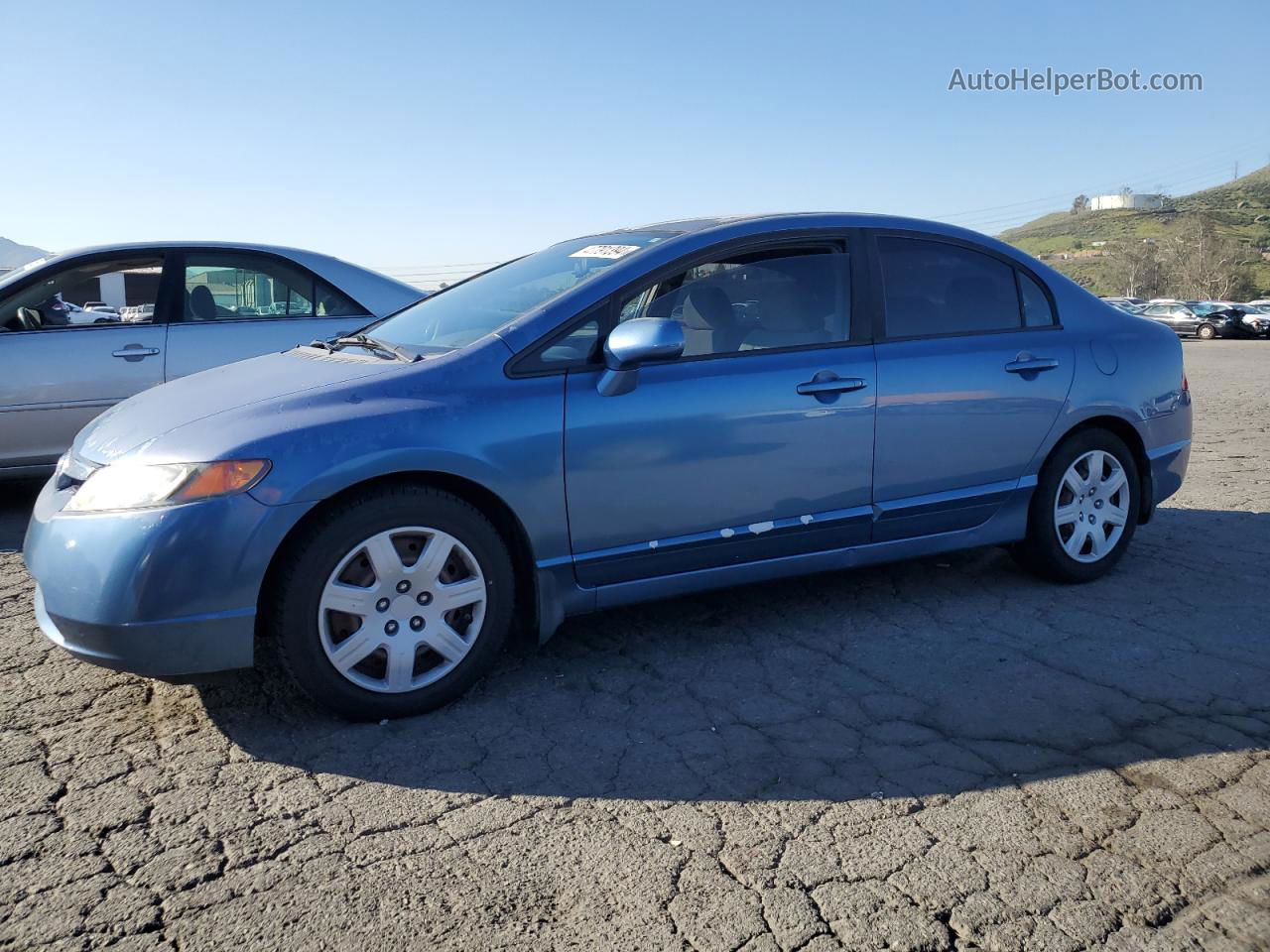 2008 Honda Civic Lx Blue vin: 1HGFA165X8L042350