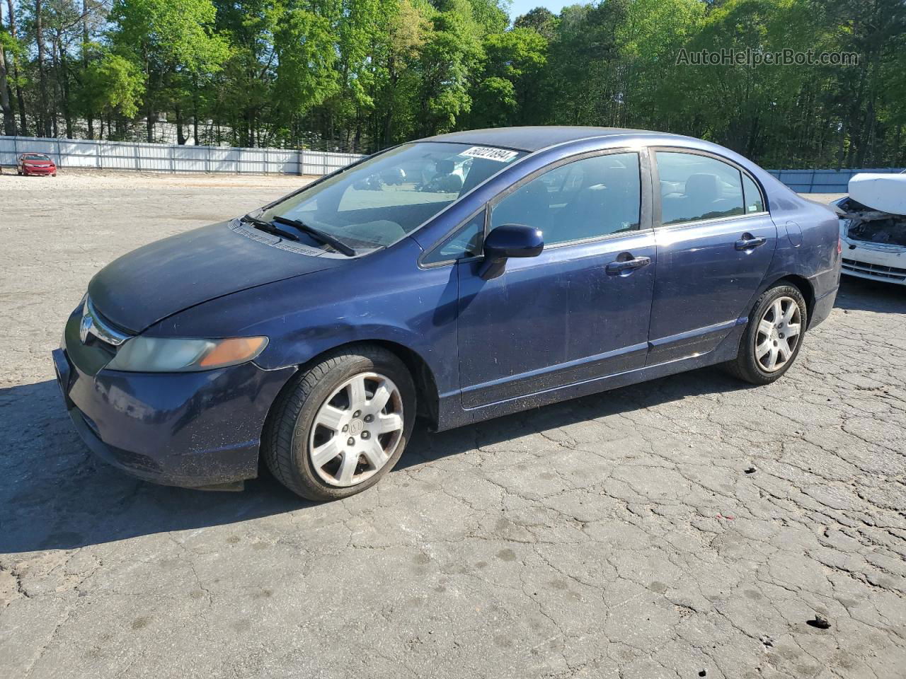 2008 Honda Civic Lx Blue vin: 1HGFA165X8L046883