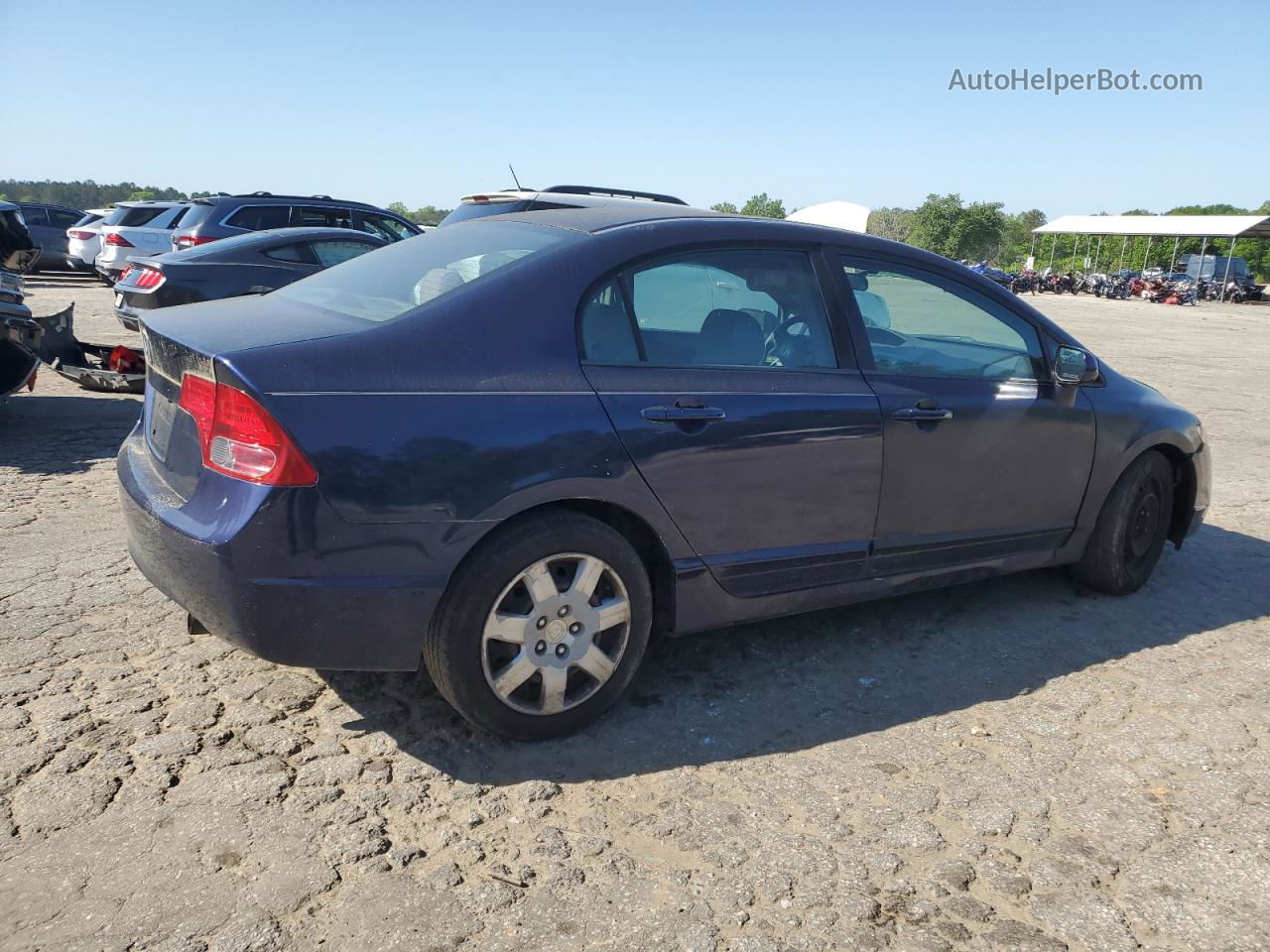 2008 Honda Civic Lx Blue vin: 1HGFA165X8L046883