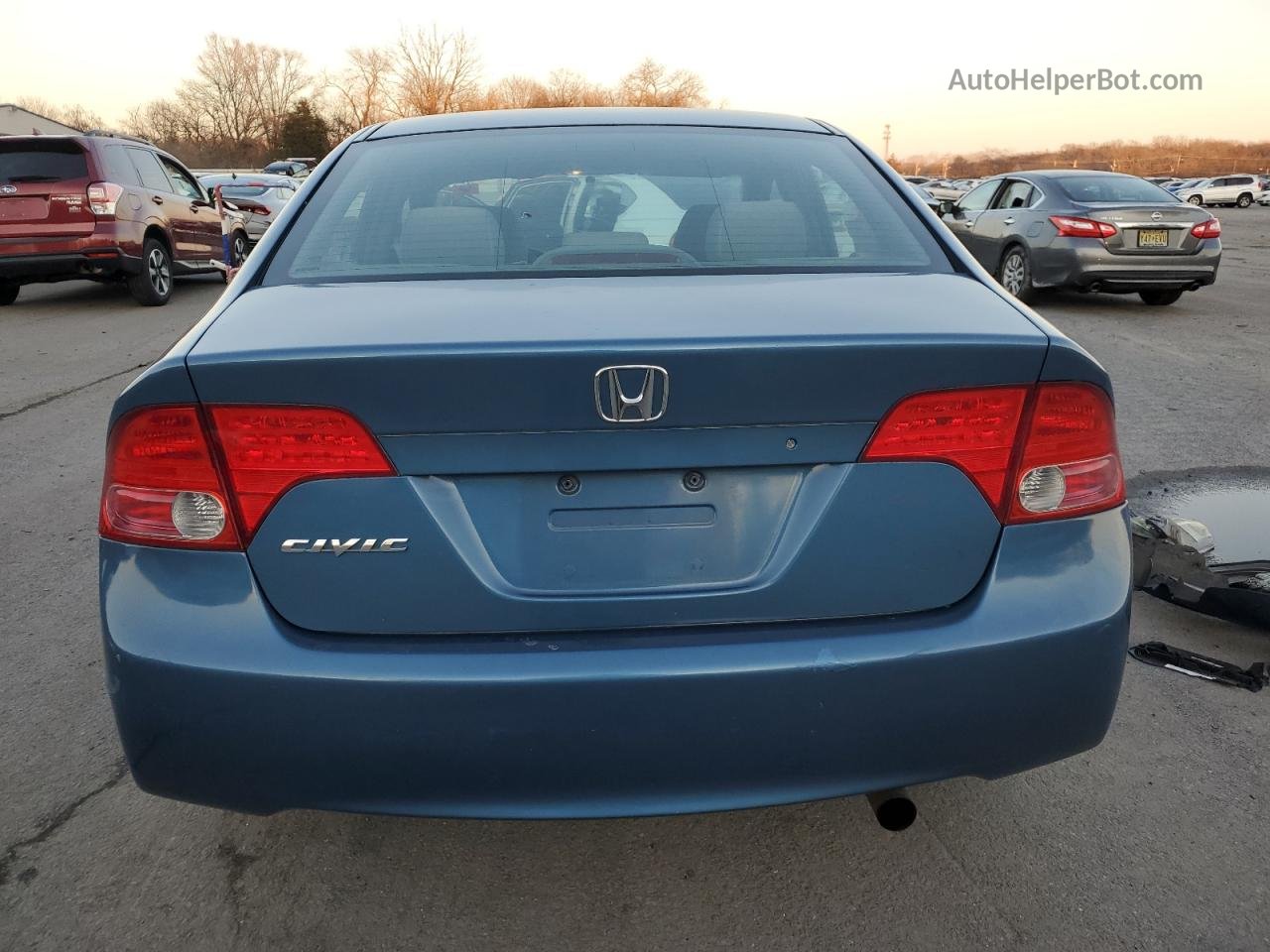 2008 Honda Civic Lx Синий vin: 1HGFA165X8L057320