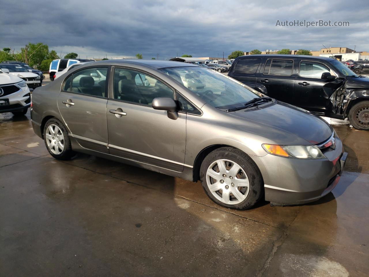 2008 Honda Civic Lx Silver vin: 1HGFA165X8L064056