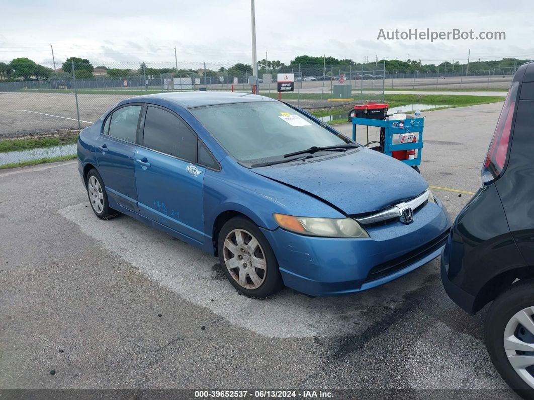 2008 Honda Civic Lx Blue vin: 1HGFA165X8L086834