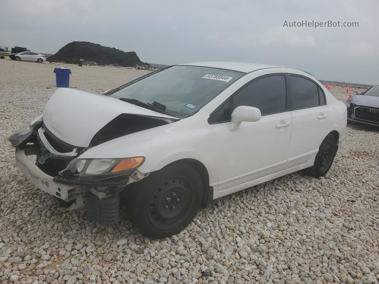 2008 Honda Civic Lx White vin: 1HGFA165X8L100103