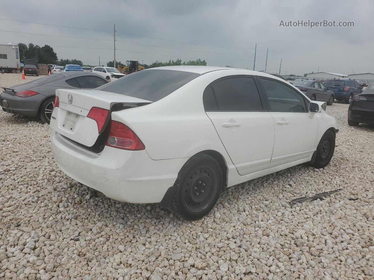 2008 Honda Civic Lx White vin: 1HGFA165X8L100103